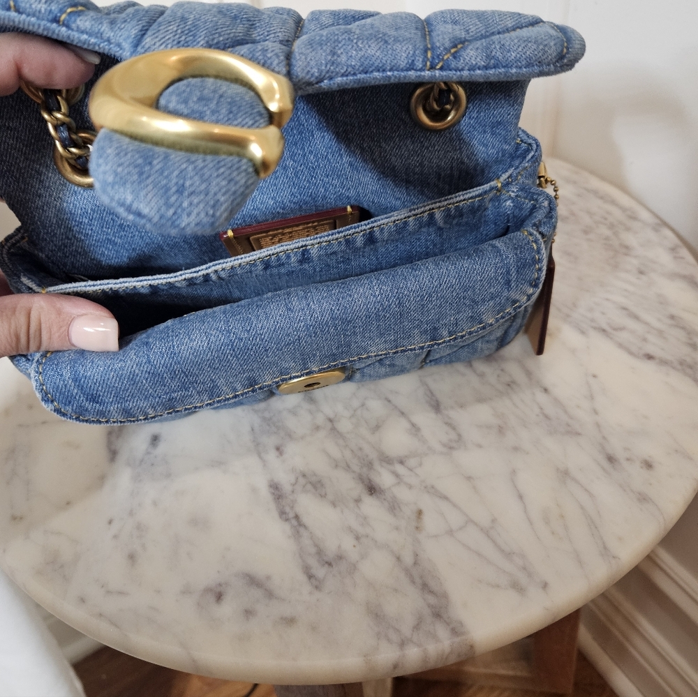 Coach Quilted Denim Tabby 20 - Picture 6 of 9